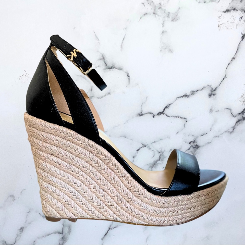 MICHAEL Michael Kors Kimberly Leather Wedge Sandal